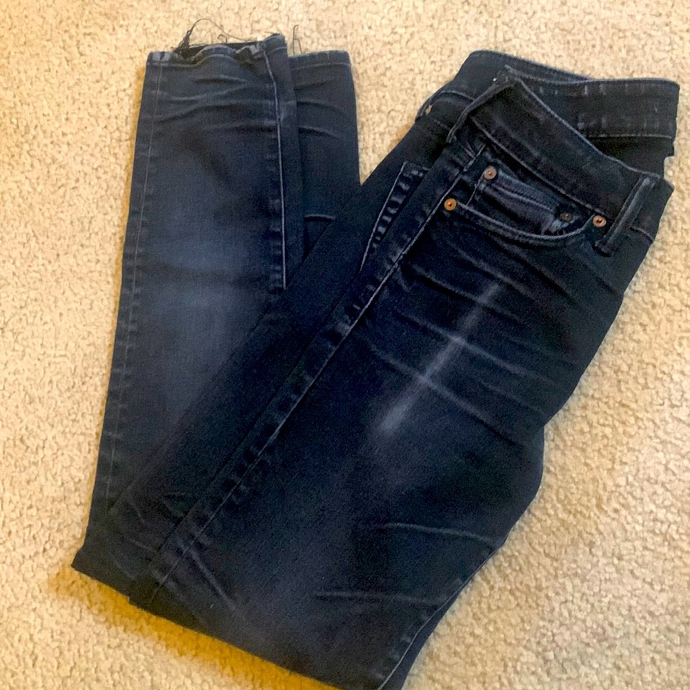 American Eagle jeans 28X30. Womens. Black distressed